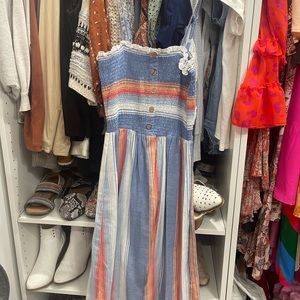 Smocked Bodice Sleeveless Dress